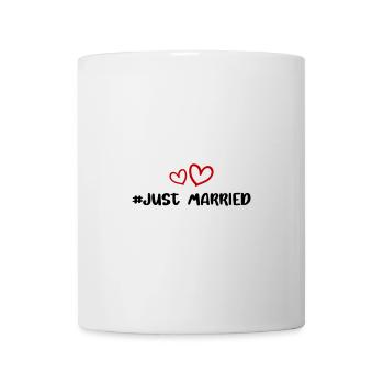 Just Married Hochzeit Herz - Tasse - Weiß - Vorne