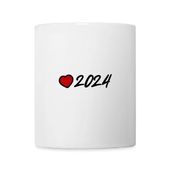 2024 année Cœur - Mug blanc - blanc - Devant