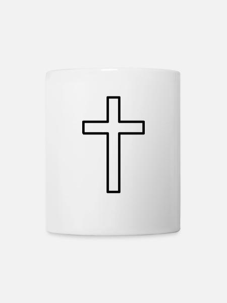 simple croix chic - Mug blanc - blanc