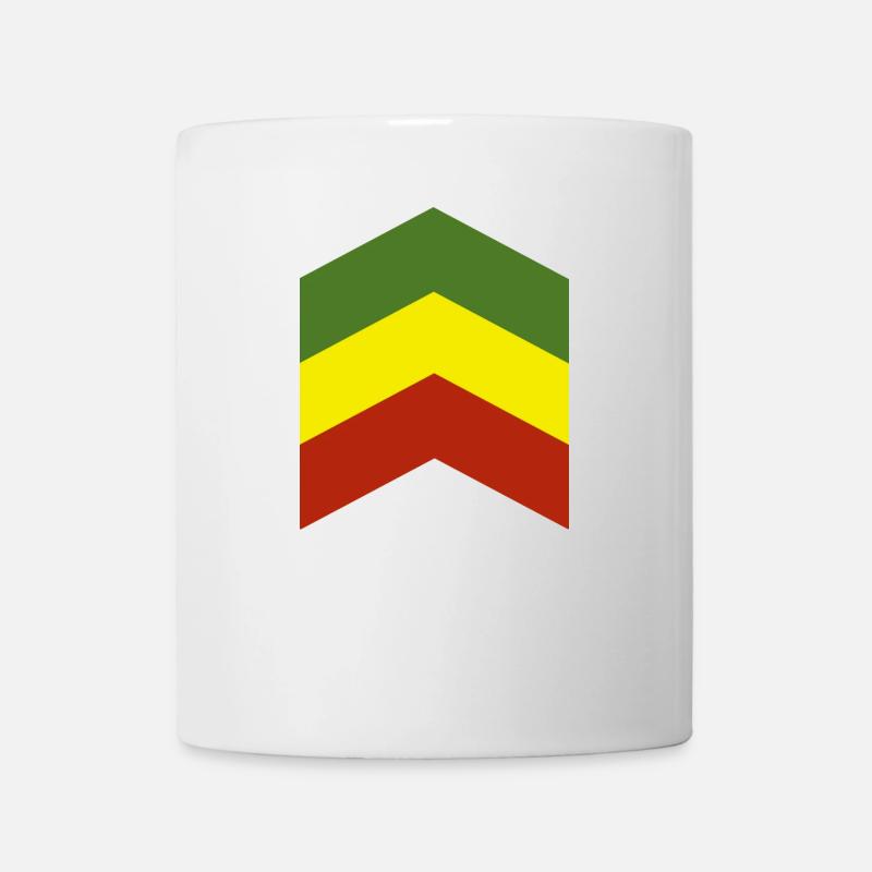 Reggae Rastafari Äthiopien-Farben - Tasse - Weiß