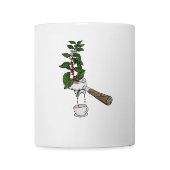 Kaffee-Pflanzen-Sieb Carriers Kaffee-Design - Tasse - Weiß - Vorne