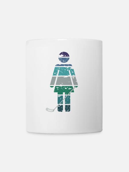 floorball floorball-girl joueur de floorball intelligent - Mug blanc - blanc