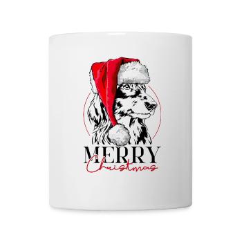Santa LONGHAIR DACHSHUND Merry Christmas Dog Wilsigns - Mug - white - Front