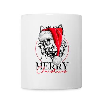 Père Noël TERRIER AUSTRALIEN Joyeux Noël Wilsigns - Mug blanc - blanc - Devant