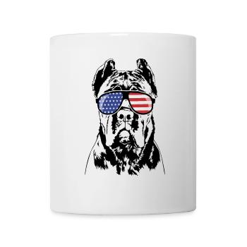 CANE CORSO ITALIANO America Flag Glasses Wilsigns - Mug - white - Front