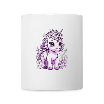 Süßes Einhorn lila pink - Tasse - Weiß - Vorne