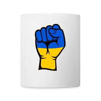 Ukraine Flag Fist Hand Symbol - Mug - white - Front