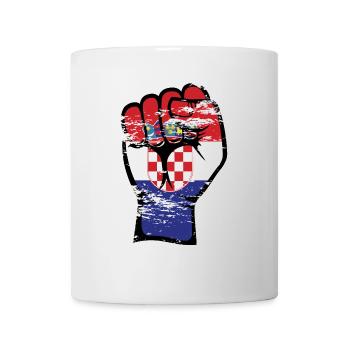 Kroatien Flagge Faust Hand Symbol used - Tasse - Weiß - Vorne
