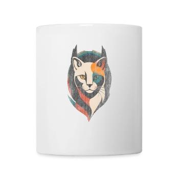 Für Katzenfans Katze Kunst - Tasse - Weiß - Vorne