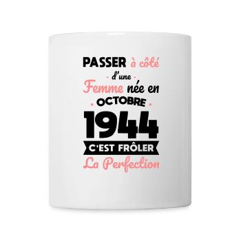 80th birthday - Born in October 1944 - Mug - white - Front