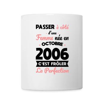18th birthday - born in October 2006 - Mug - white - Front