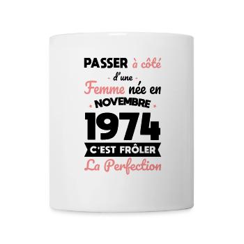 50th Birthday - Born in November 1974 - Mug - white - Front