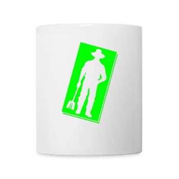 Farmer Silhouette Landwirt - Tasse - Weiß - Vorne