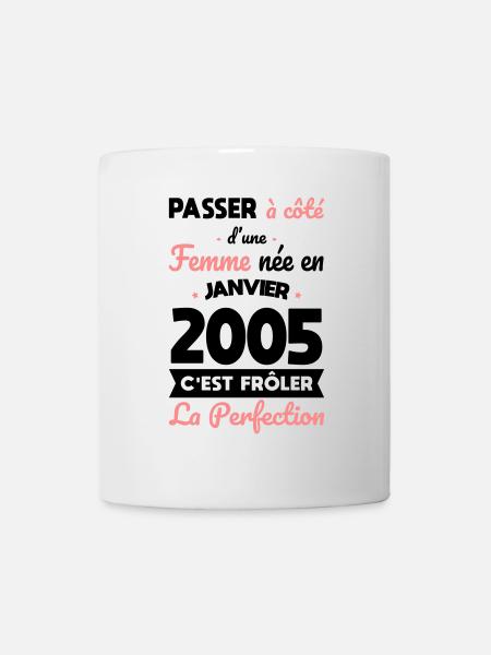 20. Geburtstag - geboren im Januar 2005 - Tasse - Weiß