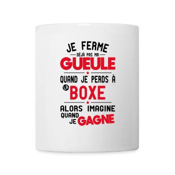 Ich halte nicht den Mund, wenn ich im Boxen verliere. - Tasse - Weiß - Vorne