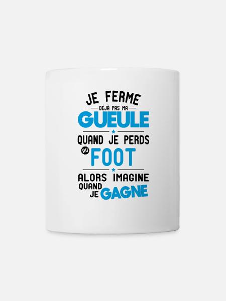 Je ferme pas ma gueule quand je perds au foot - Mug blanc - blanc