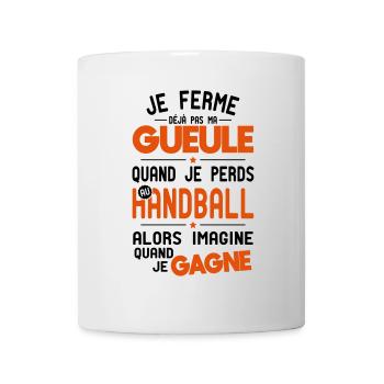 Ich halte nicht den Mund, wenn ich im Handball verliere - Tasse - Weiß - Vorne