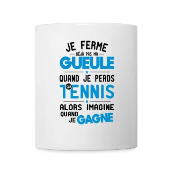 Ich halte nicht den Mund, wenn ich im Tennis verliere - Tasse - Weiß - Vorne