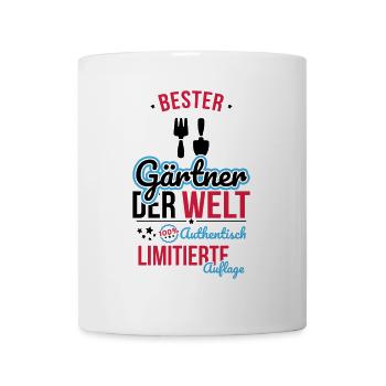 Bester Gärtner der Welt - 100% Authentisch - Tasse - Weiß - Vorne