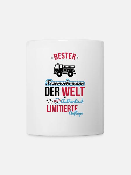 Bester Feuerwehrmann der Welt - 100% Authentisch - Tasse - Weiß