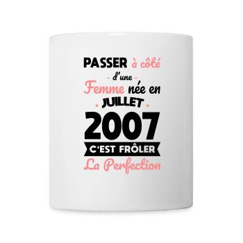 18th birthday - born in July 2007 - Mug - white - Front