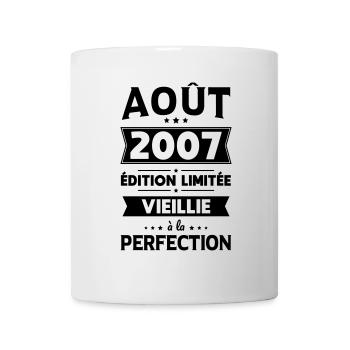 18th Birthday - August 2007 Perfection - Mug - white - Front