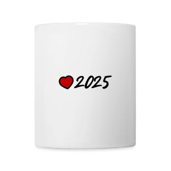2025 année Cœur - Mug blanc - blanc - Devant