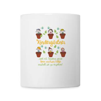 Kindergärtner - Tasse - Weiß - Vorne