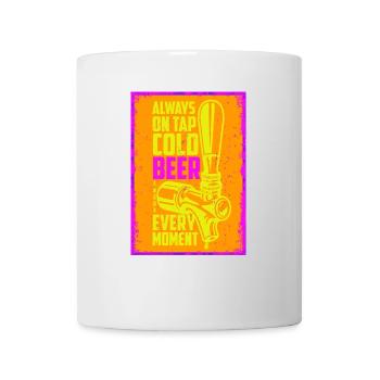 Bière fraîche - Cold beer - Mug blanc - blanc - Devant