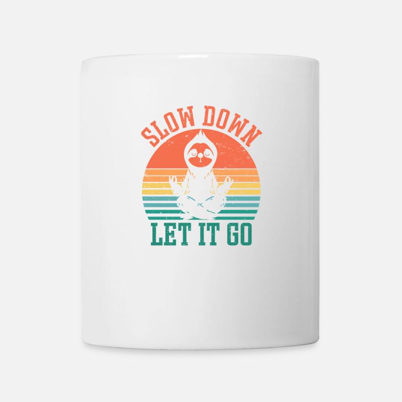 Slow Down Let it go Sloth - Mug blanc - blanc