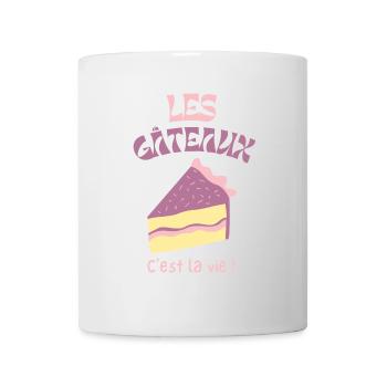 Les gâteaux, c'est la vie ! - Mug blanc - blanc - Devant
