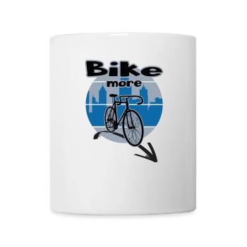Fahrrad Radfahrer sattelfest Rennrad - Tasse - Weiß - Vorne