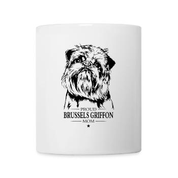 Brussels Griffon Mom Hund Hunde Wilsigns - Tasse - Weiß - Vorne