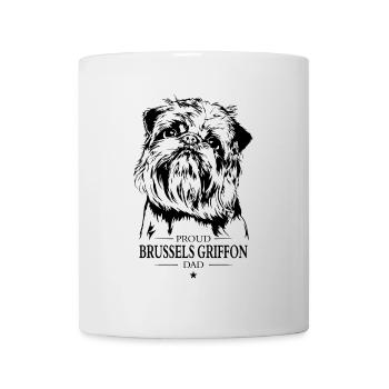 Brussels Griffon Dad Hund Hunde Wilsigns - Tasse - Weiß - Vorne