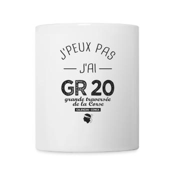 Je peux pas j ai GR20 GR 20 randonnée Corse - Mug blanc - blanc - Devant