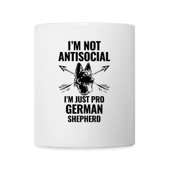 I'm Not Antisocial I'm Just Pro German Shepherd Do - Mug - white - Front