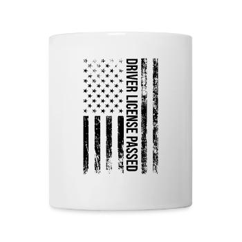 American Flag Driver License Passed Driving Exam - Mug - white - Front