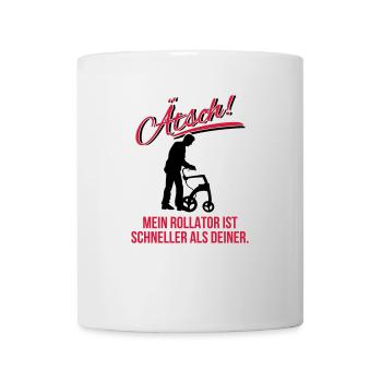Ätsch ich bin schneller - Tasse - Weiß - Vorne