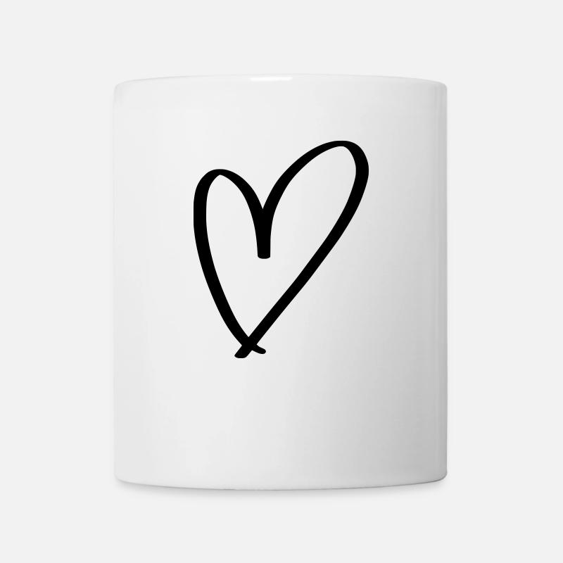 Heart handwritten - Mug - white