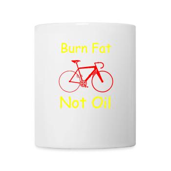 Burn Fat Not Oil - Tasse - Weiß - Vorne