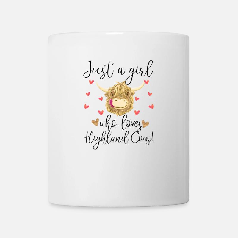 Nur ein Mädchen, das Hochlandkühe liebt - Tasse - Weiß
