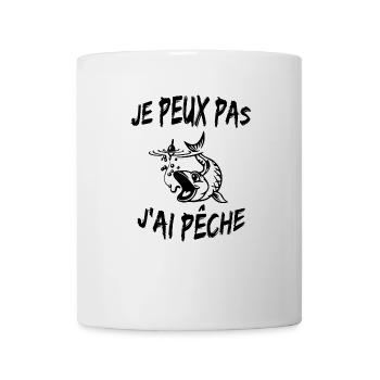 Je peux pas j'ai pêche - Mug blanc - blanc - Devant
