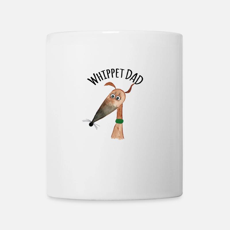 Whippet Dad fawn with mask - Mug - white