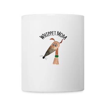 Whippet Mom sandfarben mit Maske - Tasse - Weiß - Vorne