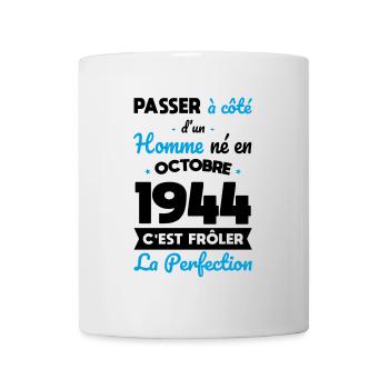 80th Birthday - Born in October 1944 - Mug - white - Front