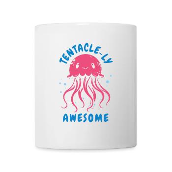 Tenacle-ly Awesome - Méduse avec tentacules - Mug blanc - blanc - Devant