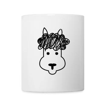 Alpaka Skizze - Tasse - Weiß - Vorne