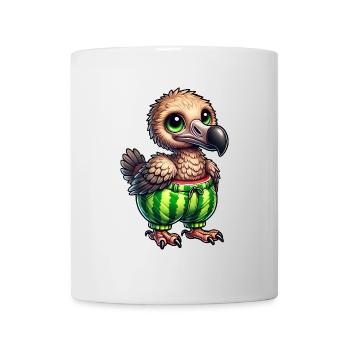 Skurriler Dodo mit Wassermelone lustig fruchtig - Tasse - Weiß - Vorne