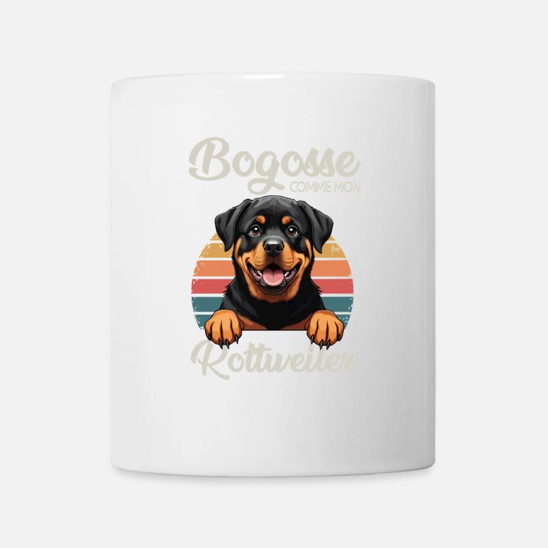 Bogosse comme mon Rottweiller cadeau chien - Mug blanc - blanc