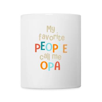 mes personnes péréféres m appellent opa grand-père - Mug blanc - blanc - Devant
